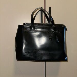 Anya Hindmarch Vintage Structured Black Top Handle bag Y2K